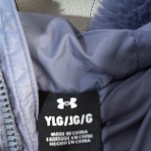 Under Armour Blue /Purple Puffer Jacket with Plush Texture - Picture 2 of 12
